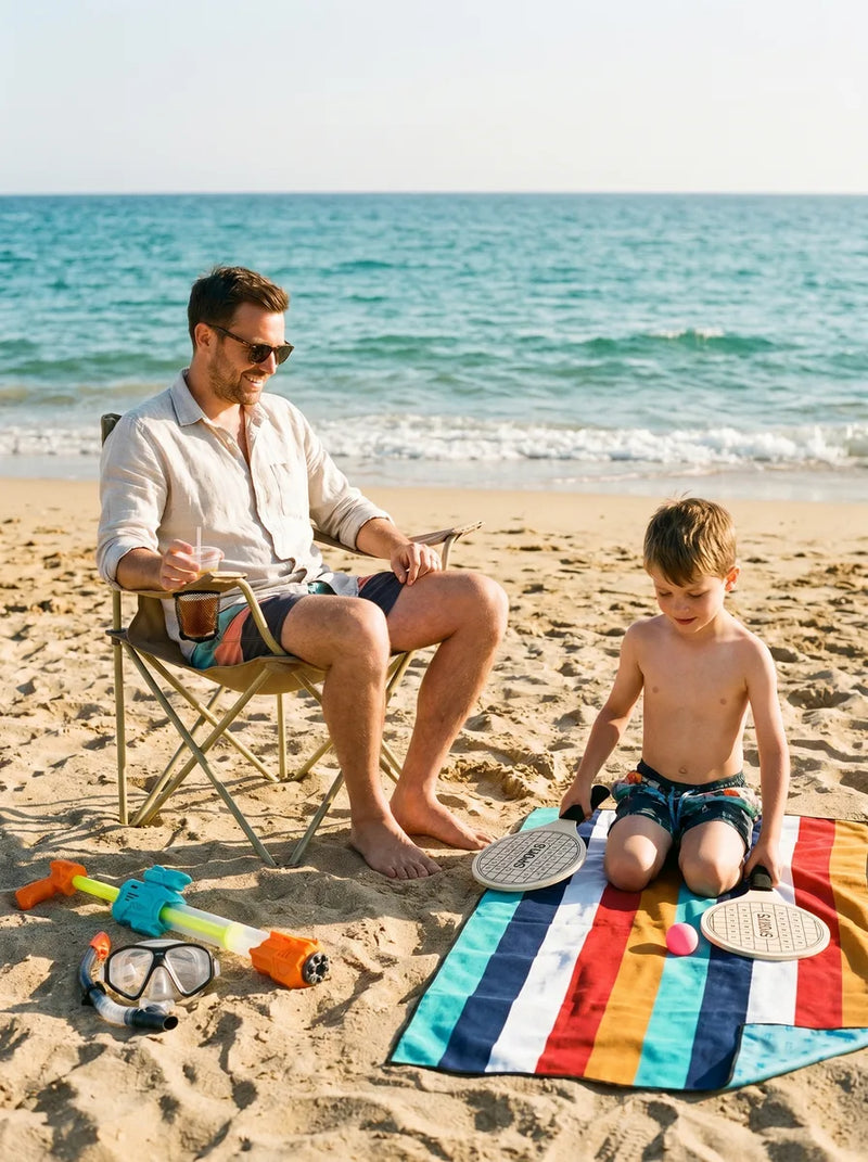 Opvouwbare Strandstoel – Khaki sfeerfoto